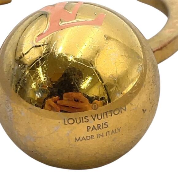 LOUIS VUITTON  Sphere Key Ring Ballerine GD Pink Key Ring W/Box - Picture 10 of 14
